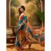 Picture of Stunning Cotton & Linen Teal Saree