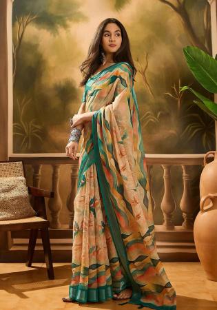 Picture of Superb Cotton & Linen Beige Saree