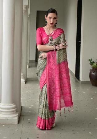 Picture of Fine Silk Grey Saree