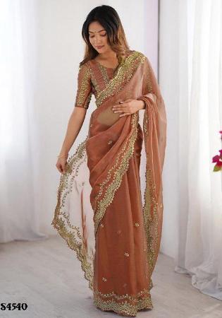 Picture of Lovely Silk Chocolate Saree