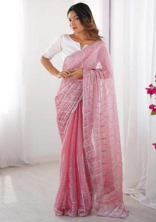 Picture of Classy Silk Pink Saree