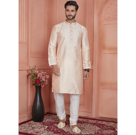 Picture of Ravishing Silk Off White Kurtas