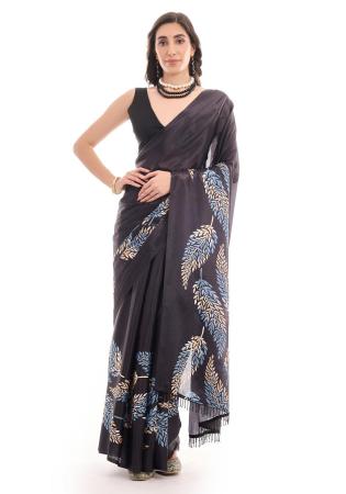 Picture of Alluring Chiffon Black Saree