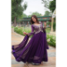 Picture of Pretty Georgette Blue Violet Readymade Gown