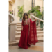 Picture of Superb Georgette Maroon Readymade Gown