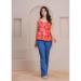 Picture of Good Looking Rayon Indian Red Kurtis & Tunic