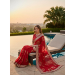 Picture of Bewitching Georgette Dark Red Saree