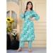 Picture of Rayon Medium Aqua Marine Readymade Salwar Kameez