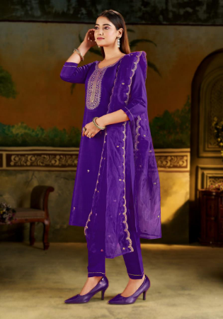 Picture of Good Looking Silk Magenta Readymade Salwar Kameez