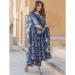 Picture of Rayon Dark Slate Grey Readymade Salwar Kameez