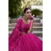 Picture of Delightful Chiffon Medium Violet Red Lehenga Choli