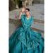 Picture of Magnificent Chiffon Dark Cyan Lehenga Choli