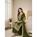 Picture of Ravishing Silk Dark Green Readymade Salwar Kameez