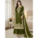 Picture of Ravishing Silk Dark Green Readymade Salwar Kameez