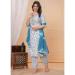 Picture of Cotton & Silk Light Steel Blue Readymade Salwar Kameez