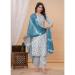 Picture of Cotton & Silk Light Steel Blue Readymade Salwar Kameez