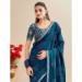 Picture of Ravishing Chiffon Teal Saree