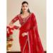 Picture of Pretty Chiffon Red Saree
