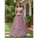 Picture of Bewitching Net Plum Lehenga Choli