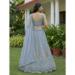 Picture of Radiant Net Light Steel Blue Lehenga Choli