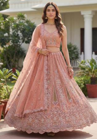 Picture of Sublime Net Indian Red Lehenga Choli