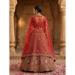 Picture of Good Looking Silk Fire Brick Lehenga Choli