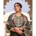 Picture of Silk Dark Olive Green Readymade Salwar Kameez