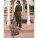 Picture of Silk Dark Olive Green Readymade Salwar Kameez