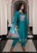 Picture of Sightly Silk Teal Readymade Salwar Kameez