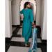 Picture of Sightly Silk Teal Readymade Salwar Kameez