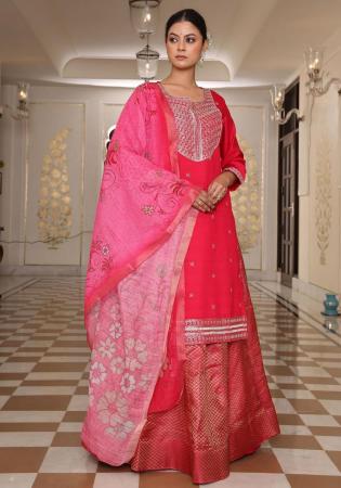Picture of Elegant Silk Light Pink Readymade Salwar Kameez