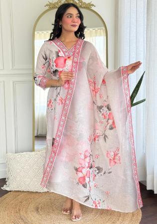 Picture of Fine Rayon White Smoke Readymade Salwar Kameez