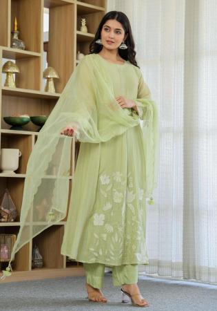 Picture of Well Formed Rayon Dark Khaki Readymade Salwar Kameez