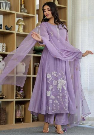 Picture of Rayon Light Slate Grey Readymade Salwar Kameez