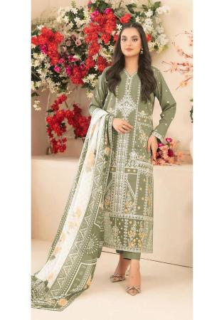 Picture of Taking Cotton Grey Straight Cut Salwar Kameez