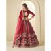 Picture of Grand Chiffon Maroon Lehenga Choli