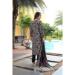Picture of Cotton & Silk Black Readymade Salwar Kameez