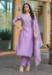 Picture of Statuesque Cotton & Silk Plum Readymade Salwar Kameez