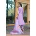 Picture of Statuesque Cotton & Silk Plum Readymade Salwar Kameez