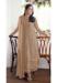 Picture of Georgette Rosy Brown Straight Cut Salwar Kameez
