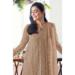 Picture of Georgette Rosy Brown Straight Cut Salwar Kameez