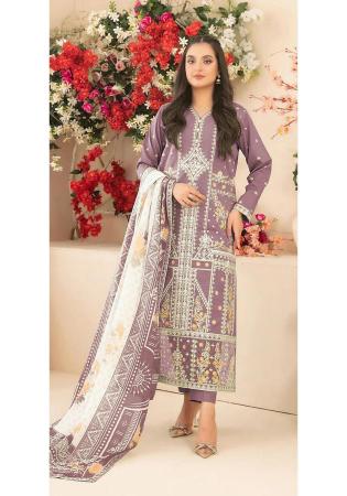 Picture of Appealing Cotton Rosy Brown Straight Cut Salwar Kameez