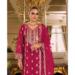 Picture of Chiffon Fire Brick Straight Cut Salwar Kameez