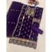 Picture of Fascinating Chiffon Purple Straight Cut Salwar Kameez