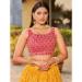 Picture of Comely Georgette Dark Salmon Lehenga Choli