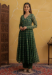 Picture of Silk Dark Olive Green Readymade Salwar Kameez