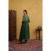 Picture of Silk Dark Olive Green Readymade Salwar Kameez