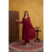 Picture of Fine Silk Maroon Readymade Salwar Kameez