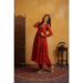 Picture of Superb Silk Fire Brick Readymade Salwar Kameez