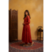 Picture of Superb Silk Fire Brick Readymade Salwar Kameez